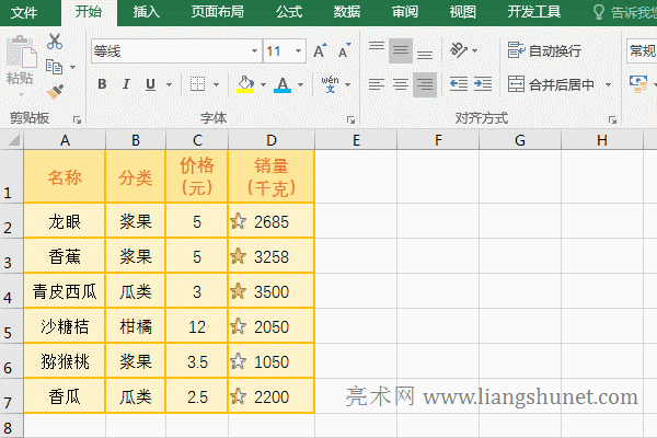 Excel选择单元格图标排序