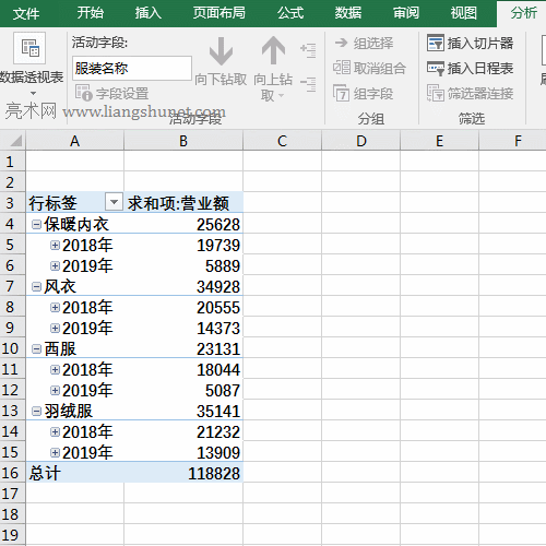 Excel用数据透视表按月汇总