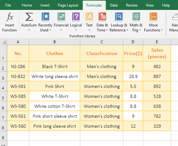 Excel index formula return a value in the reference cell