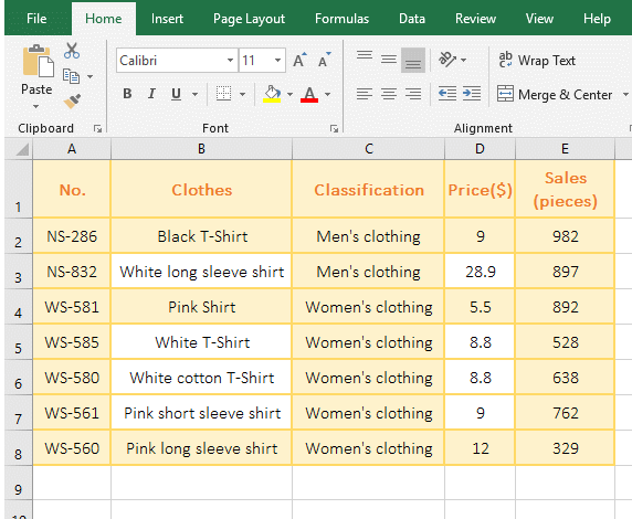 The use examples of Excel Index function array form