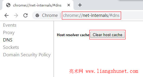 Chrome 清除缓存的 Dns