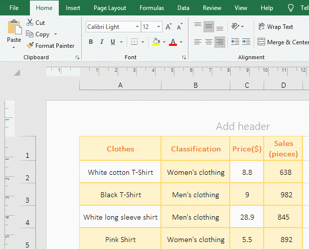Convert Excel column width in inches or millimeters(mm)