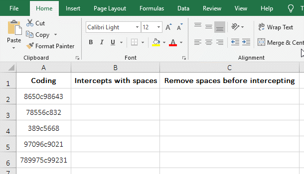Excel right trim: Right and Trim function combination implementation first remove spaces before intercepting