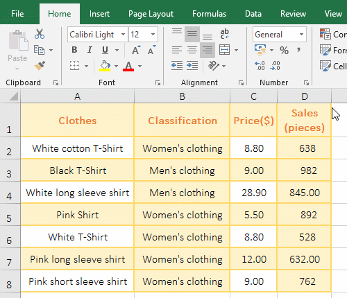 How do you move a column in excel