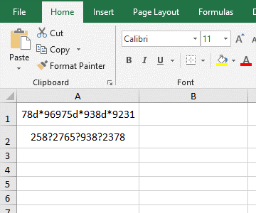 ? and * of Excel Substitute function  are not wildcards