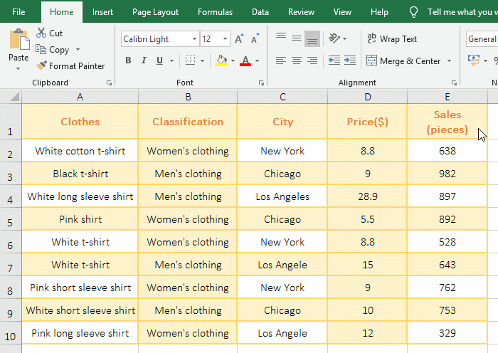 Set the numerical method(take the adjustment of multiple columns at a time as an example) in excel.