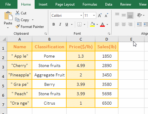 Excel substitute multiple characters instances