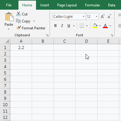 Excel auto fill is incremented by 0.1 each time.(How to fill excel column with numbers)