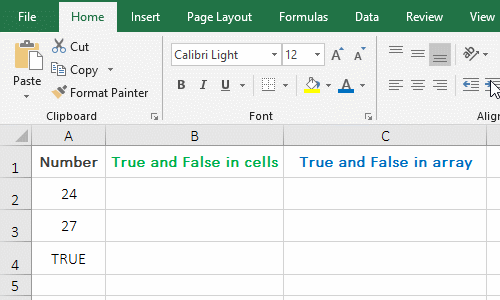 True and False are ignored when calculating the standard deviation with stdev function in Excel