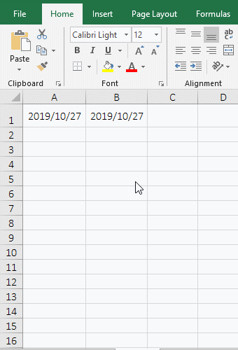 Filling with series in Excel