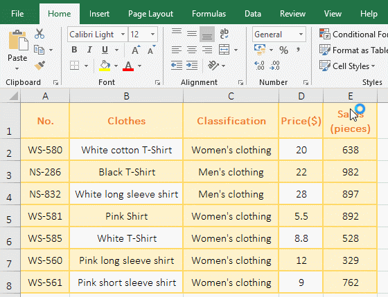 How to split a column into two in excel