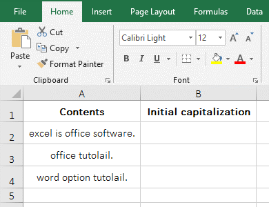 Replace + Upper + Left function combination to achieve initial capitalization in excel formula