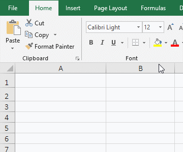 Return all column numbers Column(1:1) in row or column number Column(A:A) in column in Excel
