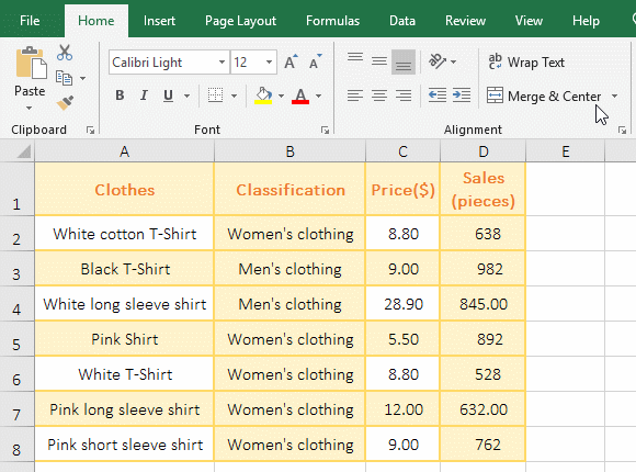 How to combine two cells in excel