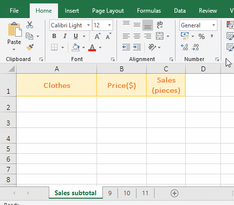 Indirect + Row + Address + Column function combination to extract data from a specified row in multiple tables to a table