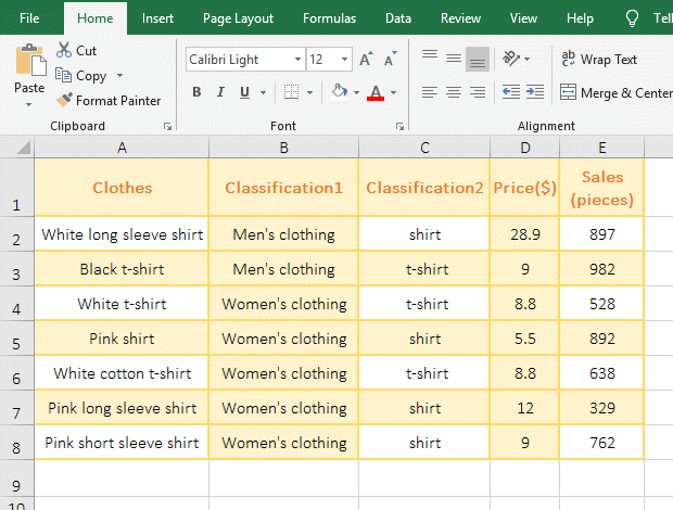 Count + Search function combination to count the number of cells containing the specified text in the column