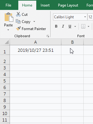 Excel increment time by 5 minutes, with date and time in cells