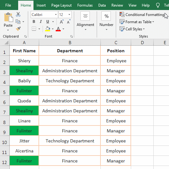 Method of removing the color of the mark in excel