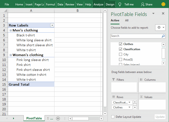 Excel pivot table count unique