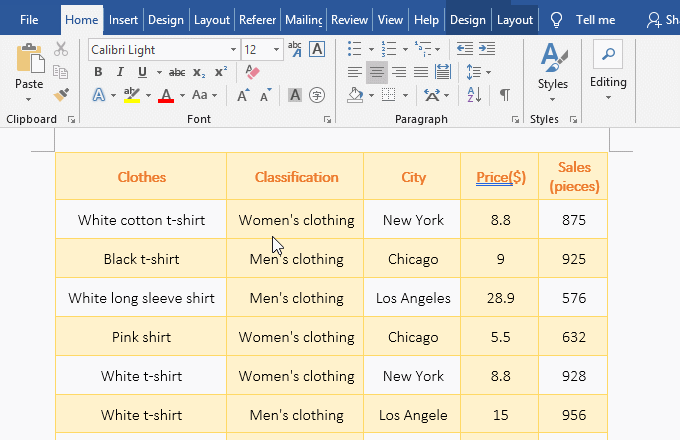 How to convert word to excel with paste and paste special