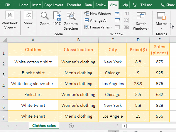 How to freeze first column in excel