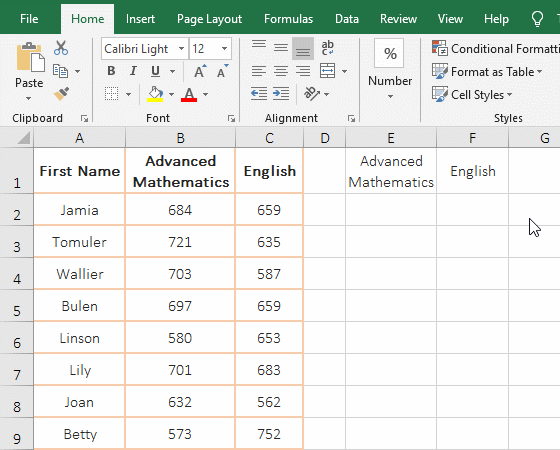 Shortcut key for advanced filter in excel
