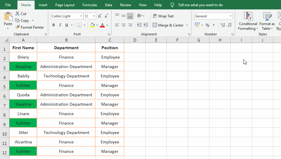 How to remove duplicates in excel