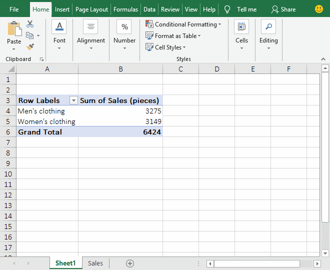 How to change excel pivot table data source