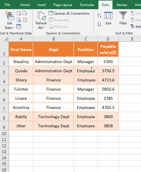 How to insert subtotals in excel by one field