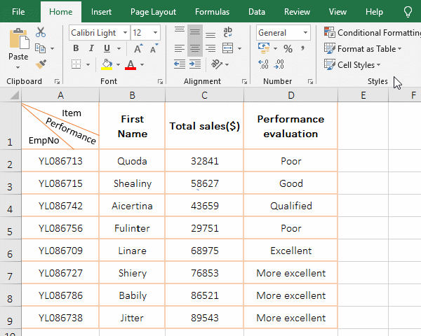 Set the color, weight and dashes for lines in excel