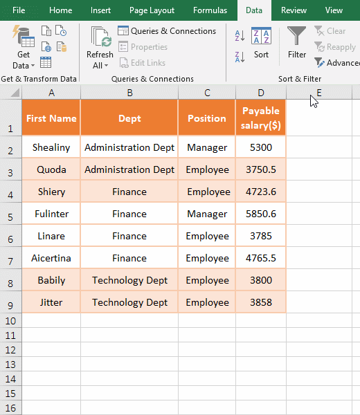 Page break between groups in Excel