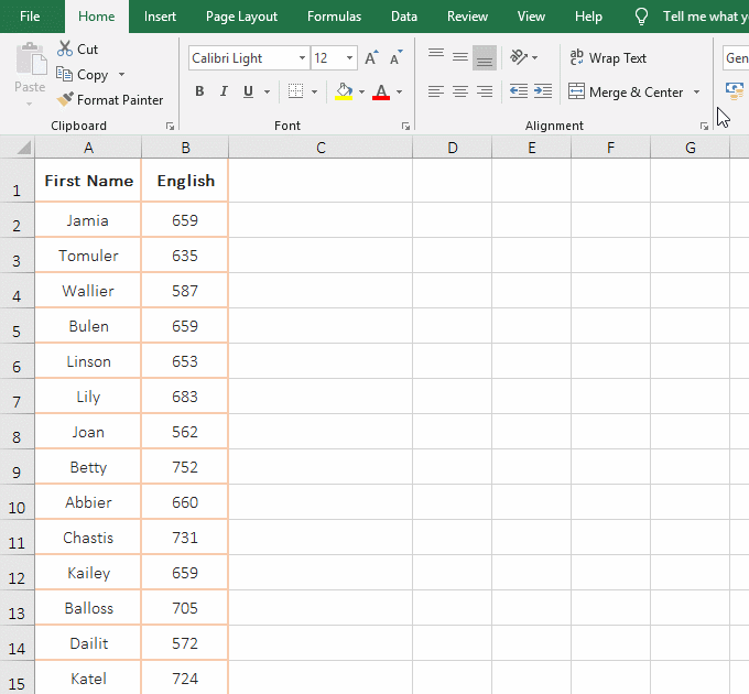 Filter in the right button menu of mouse is operated with shortcut keys in excel