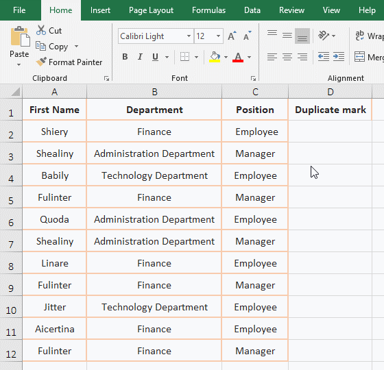 Excel find duplicates in column