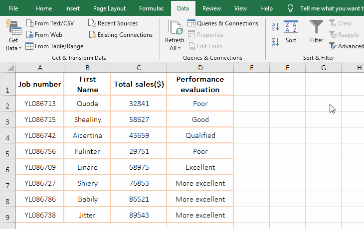 How to use Excel filter shortcut keys to operate