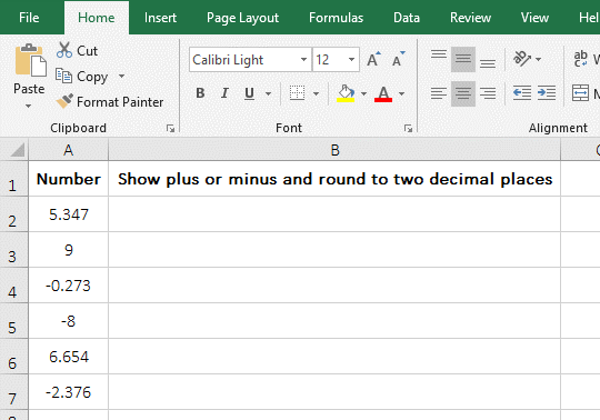 Excel formula for plus or minus, and only decimals are rounded to two decimal places