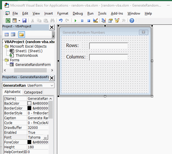 Excel VBA form Add button