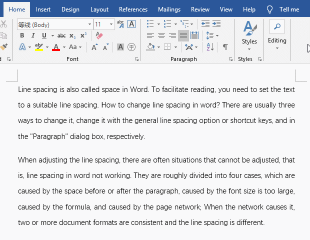 How to adjust line spacing in word(4 examples of Line spacing in word not working)