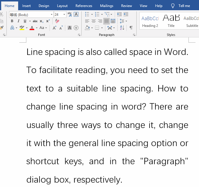 How to fix spacing in word