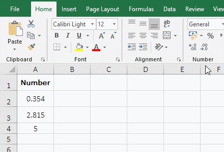 how to round numbers  in excel
