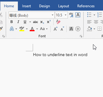 How to underline text in microsoft word