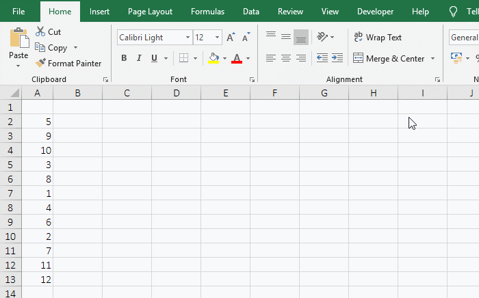 Generate random numbers from 5 to 10 in Excel)