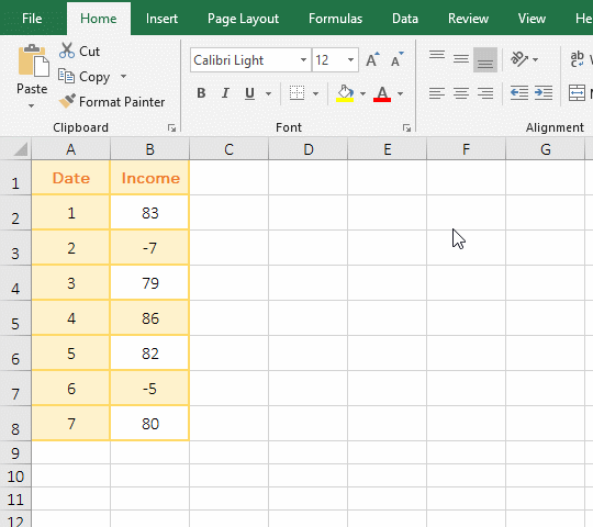 Mark different colors with format in Excel
