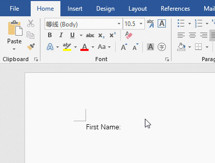 How to underline in word