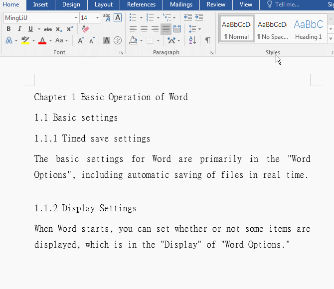 How to make a table of contents in word