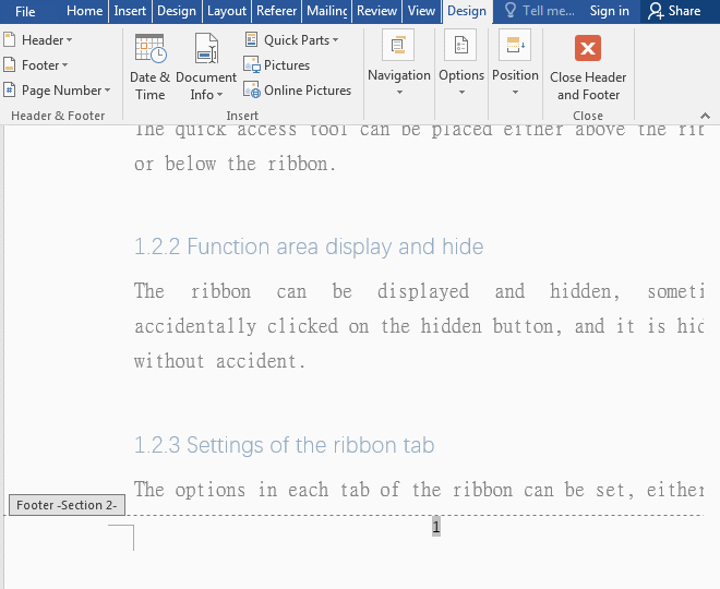 automatic table of contents word