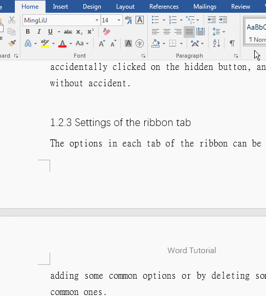 How to insert footer in word