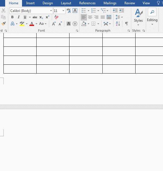 How to delete the blank page caused by the table