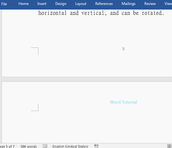 How to delete the blank page caused by the section break