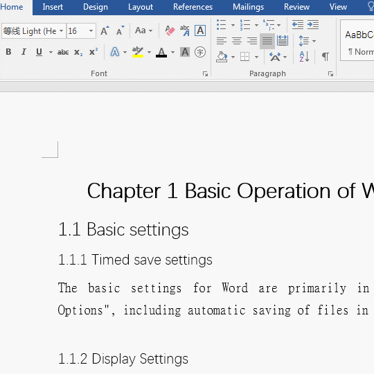 How to insert header in word