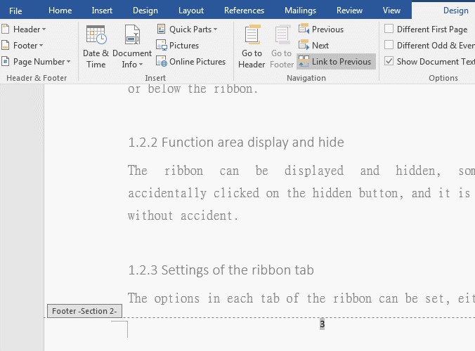 how to fix page numbers in word starting page 3